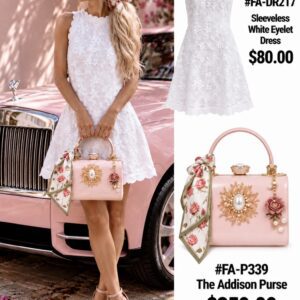 Sleeveless White Eyelet Dress